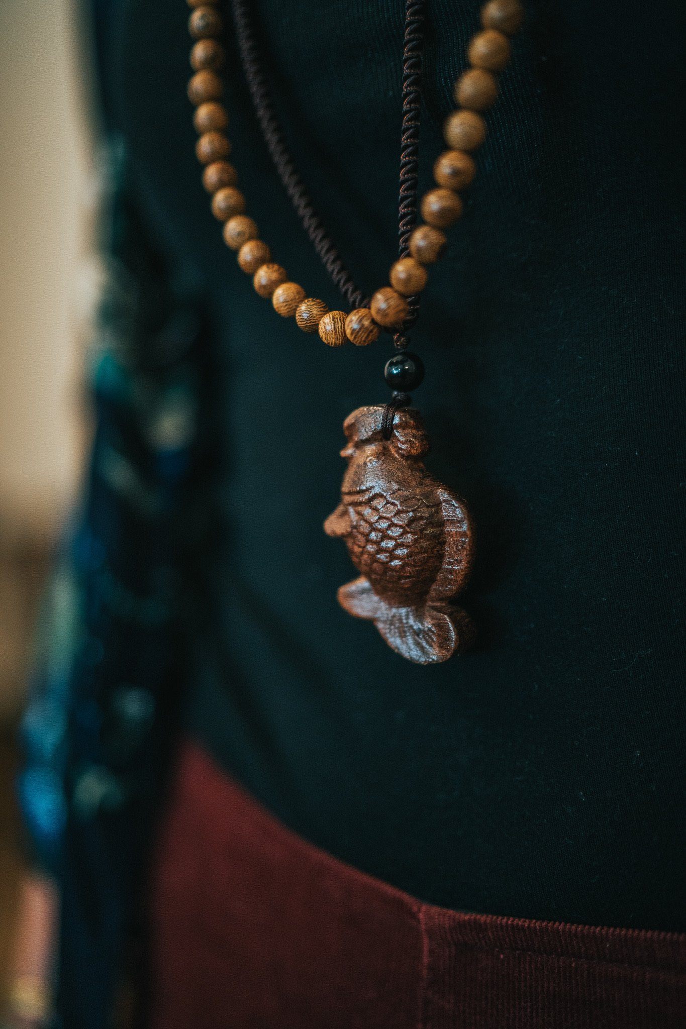 Hand carved deals wood pendants